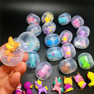 China Toy Kids Gifts Mini Vending Machine Figure Animal Assorted Surprise Ball Egg Newly 30*35mm Mini Cheap Siamese Capsule Egg Mini Cartoon Brinqued Surprise Ball Eggs for sale