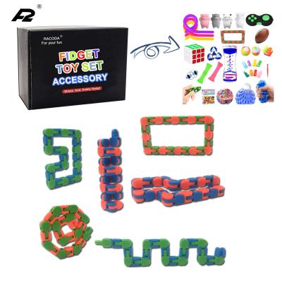 China Effort Release in the Running Wacky Way Toy Snake Puzzle Magic Fidget Toys Finger Trigger EDC Toy Amazon Hot Sale Sensory for sale