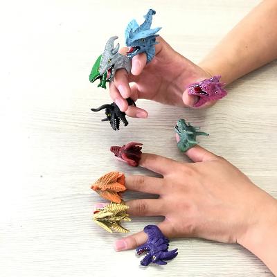 China Approx 1.2cm Sensory Animal Spiky Jelly Rings Dinosaur Big Eyes Rubber Halloween 0.47inch Dress Up Tricky Acupressure Rings Cosplay Party Toy for sale