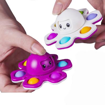 China 100% Brand New And High Quality Reversible Mood Octopus Relaxing Juguete Spinner Newly Changing Bubble Toy For Autism for sale