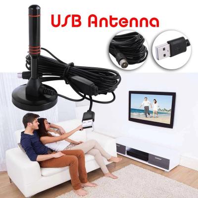 China Indoor Digital Track Reception 30dBi TV Antenna With Amplifier And Magnetic 130*63mm for sale