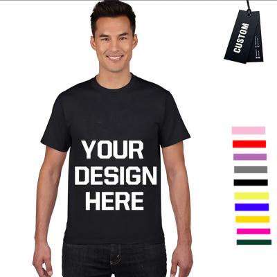 China 100% Breathable Cotton Unisex Shirts Customize Your Own Custom Brand Label Logo Graphic Mens T-shirt 3D DTG Screen Printing Blast T-shirt for sale