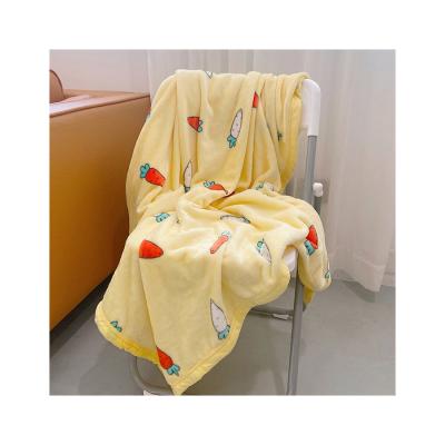 China Hot Sale Plain Anti-static Coral Fleece Blanket Coral Fleece Blankets Thick Fleece Blankets For Train for sale