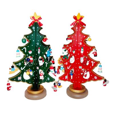 China Beautiful Colorful Christmas Decorations On Small Trees Western Happy New Year Christmas Tree Artificial 22cm for sale