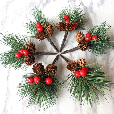 China Beautiful Colorful Pine Needle Christmas Tree Accessories Gift Box Decoration Flower Christmas Decoration Ornament Mini Table Top for sale