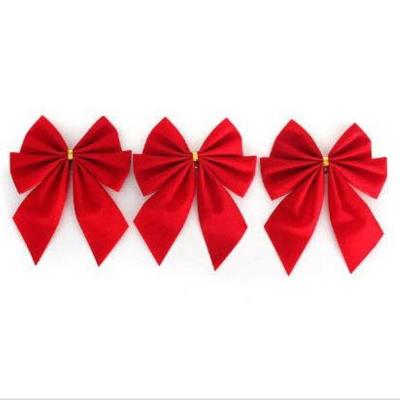 China 10cm Colorful Wholesale Beautiful Christmas Red Velvet Butterflies For Furniture Party Decoration Arches for sale