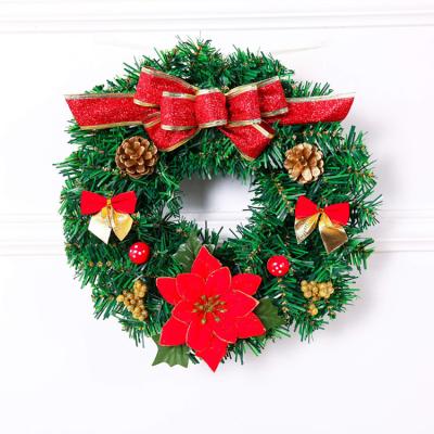 China Beautiful 30cm Colorful Hanging Artificial Christmas Red Butterfly Christmas Decorations Wreath Planted With Mixed Decorations for sale