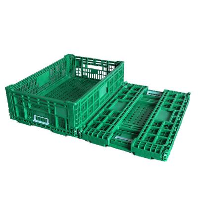 China Home Durable Plastic Folding Collapsible Stackable Pass Box Storage Factory Price Turnover Storage Container Box Big For Market for sale