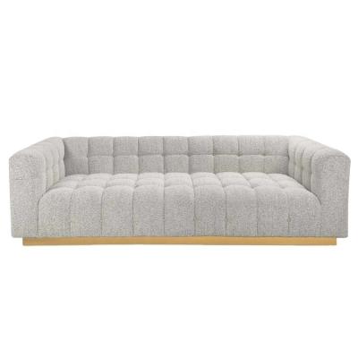 China New design ornate modern high-grade extras deeply adorned the Boucle 3 seat sofa. for sale