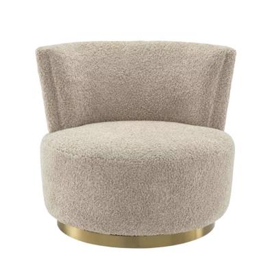 China New Design Luxury Sofa Chair Living Room Soft Loop Round Accent Spinning Chair With Swivel Base. for sale