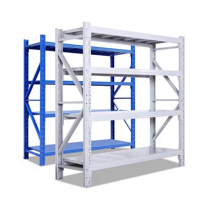 China Warehouse Rack Manufacture Factory Metal Warehouse Storage Rack Light Duty Shelf for sale