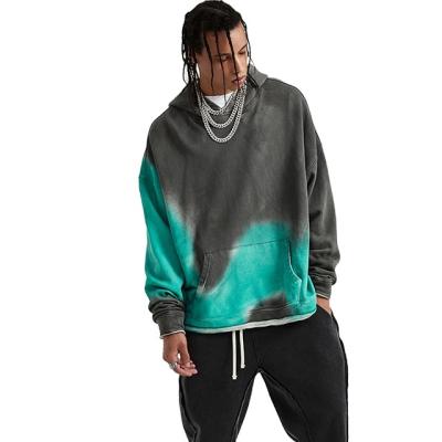 China Custom High Quality Street Dye QUICK DRY Custom Tie Dye Autumn Cotton Hoodies Factory High Street Loose Hoodies Men for sale