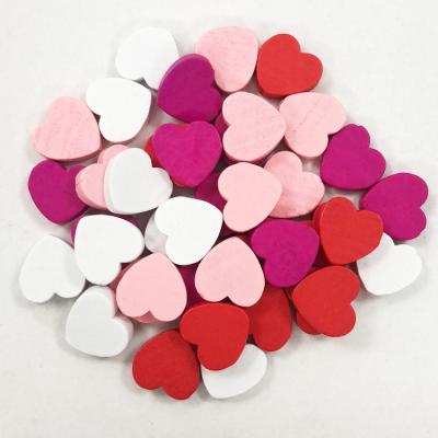 China Games Heart Hole Lost Ball Large Colorful Wooden Beads Wooden Beads Bead Make DIY Bracelet Necklace Jewelry Accessories for sale