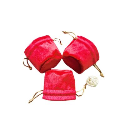 China Cheap Plush Double Sided Plush Made In China Small Waist Bag Storage Pouch Jewelry Bag for sale