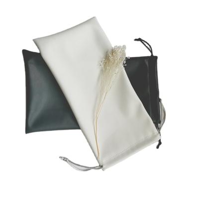 China Eco-friendly Factory Directly Supply PU Leather Drawstring Long Pocket PU Leather Bags for sale