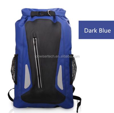 China OEM PVC Tarpaulin 25L Ocean Waterproof Backpack Custom Goods Logo Waterproof Dry Bag 500D Hot Selling Floating Pack For Swimming Drifting for sale