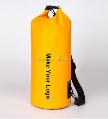 China Shenzhen Beach 40L Tarpaulin Waterproof Outdoor Eco-friendly 500D PVC Waterproof Bean Bag Custom Logo Dry Bag Survival Pack for sale