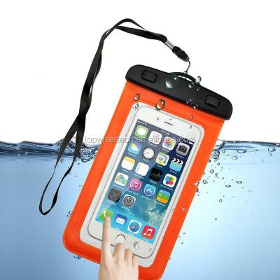 China Sandproof/colorful boating songkran dry bag phone pocket waterproof dustproof kayaking fishing waterproof bag for 4.5-6 inch cellphones for sale