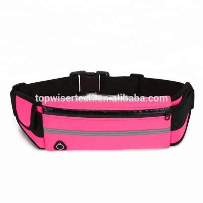 China Wholesale Neoprene Sports Water Proof Fitness Pussy Adjustable Elastic Waterproof Colorful Pack Belt Running Waist Bag for iphone xs max for sale