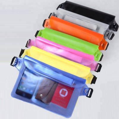 China Colorful Water Proof PVC Material Waterproof Waist Pouch Bag With Belt for sale