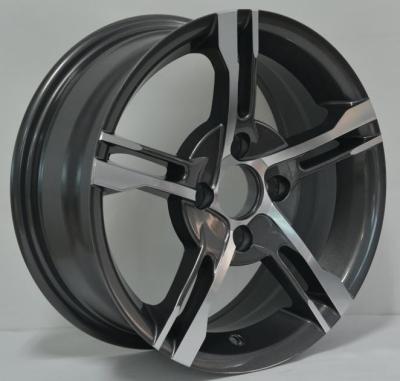 China Car Aluminum 13 Inch Alloy Wheels with 35 ET AND Red Machine Cut Lip KIN-216 for sale