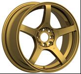 China Golden Chrome 17 Inch Alloy Wheels with 4 / 5 / 8 / 10 Hole for Car KIN-260 for sale