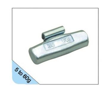 China Iron Alloy Wheel Balancing Weights Clip On Type Plumbum With 5 Grammes - 60 Grammes for sale