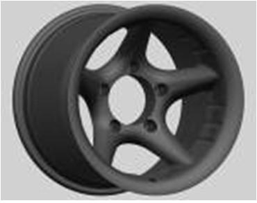 China Polishing Black Aluminum Alloy Wheels  4 Hole With Full Painted for sale