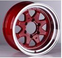 China Red Auto 16 Inch Alloy Wheels Light Weight -20 ET With 5 / 6 Hole for sale