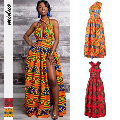 China Anti-Static African Print Women Maxi Dress Hot Selling Work Dresses Fashion Ankara Women Dress for sale