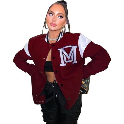 China Fashionable QUICK DRY jacket fashion embroidery vintage designer baseball varsity jacket custom letterman women printed custom letterman varsity jacket for sale