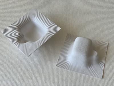 Chine Pulpe de empaquetage compostable biodégradable Tray Packaging de texture d'ondulation d'OEM à vendre