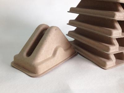 China Dual Biodegradable Pulp Box Sustainable 100% OCC Molded Paper Pulp Box Corner End Caps for sale