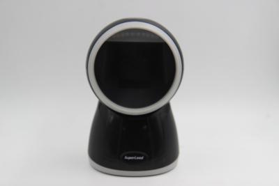 China 1D 2D Barcode Scanner Omnidirectional Laser Scanner Black Round Casing for sale