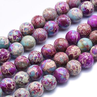 China Galaxy Sea Sediment Jasper Natural Round Gemstone Loose Beading Bracelet Sold By 15 Inch Strand | Size 4mm 6mm 8mm 10mm for sale