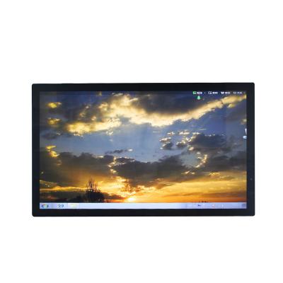 China Metal Case + Tempered Glass Panel Wall VESA Mounting 27 Inch HD Monitor Industrial Outdoor Monitor Touch Capacitive VGA Monitor for sale