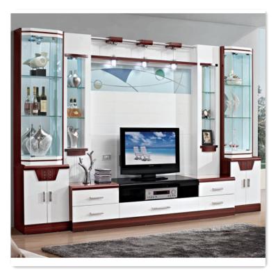 China Durable Modern Simple Living Room Furniture TV Stand With LED Light Storage TV Cabinet For Home Use for sale