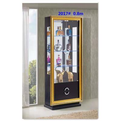 China Durable Home Living Room Wine Cabinet Furniture Corner Glass Display Cabinet Racks for sale