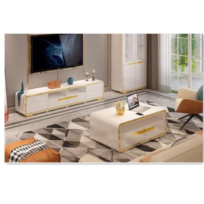 China Creative combination durable modern coffee table cabinet coffee table TV living room storage coffee table for sale