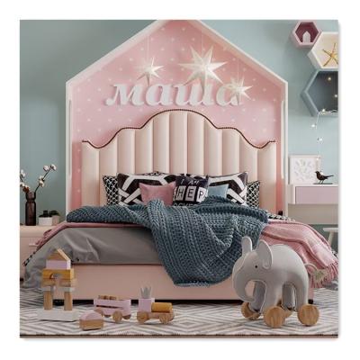 China New Design Comfortable Bedroom Furniture Leather Kids Bed Single Bed for sale