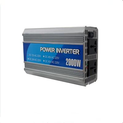 China Wholesale Custom 12v 24v dc to 110v 220v AC Power Inverter 2000w Pure Sine Wave Power Inverter 260*190*71mm for sale