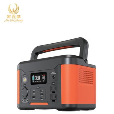 China Type C AC600W PD60W Sine Wave Power Supply Pure Solar Portable Outdoor USB QC3.0 Charge 3 Port Mobile Fast Power Station for sale