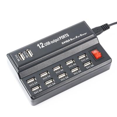 China Multi Port QC2.0 USB Charger 12port USB Charging Station Universal USB HUB Charging for sale