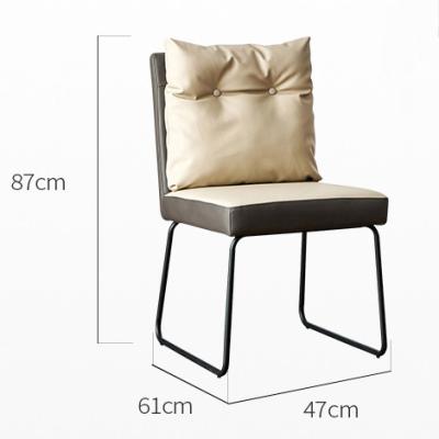 China (Other)Adjustable Modern Dining Chair Metal Frame Silver Leather for sale