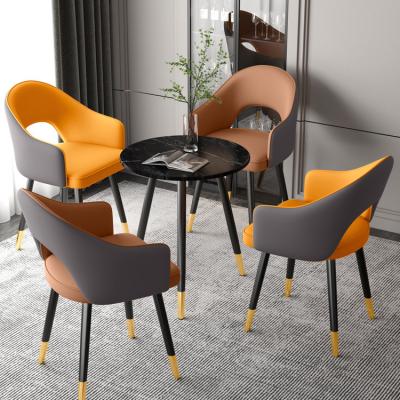 China Nordic cheap (leather fabric other) design furniture modern luxury dining room chairs adjustable upholstered dining chair for sale