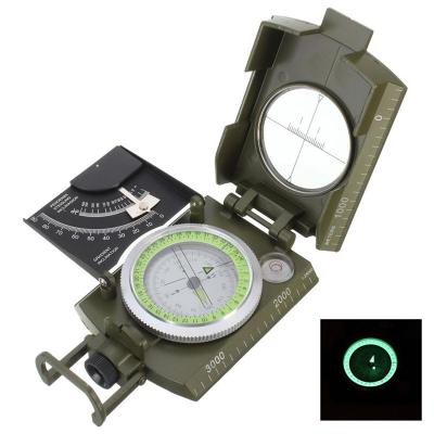 China Digital Compass Military Sighting Geological Clinometer Luminous Waterproof Lensatic Compass Metal Camping Survival Compass for sale