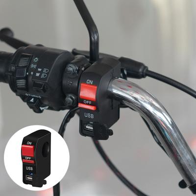 China Other 12V Motorcycle Handlebar Headlight Switch USB Chargering Motorcycle Phone For ATV for sale