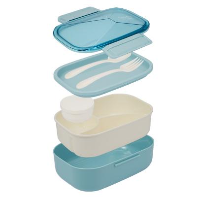 China Food Grade Double Compartments Food Grade Food Grade Freshness Preservation Kids Bowl Wall Bowl With Tableware for sale