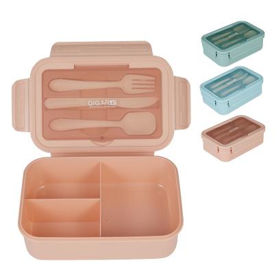 China Food Grade PP Kids Lunch Box 3 Compartment Microwavable Plastic Lunch Box Eco Friendly PP Bento Box for sale