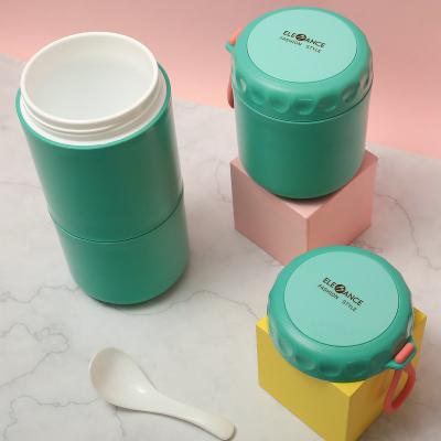 China Promotional Freshness Preservation Double Layer Sealed Food Grade PP Plastic Microwave Soup Cups Safe Soup Mugs for sale